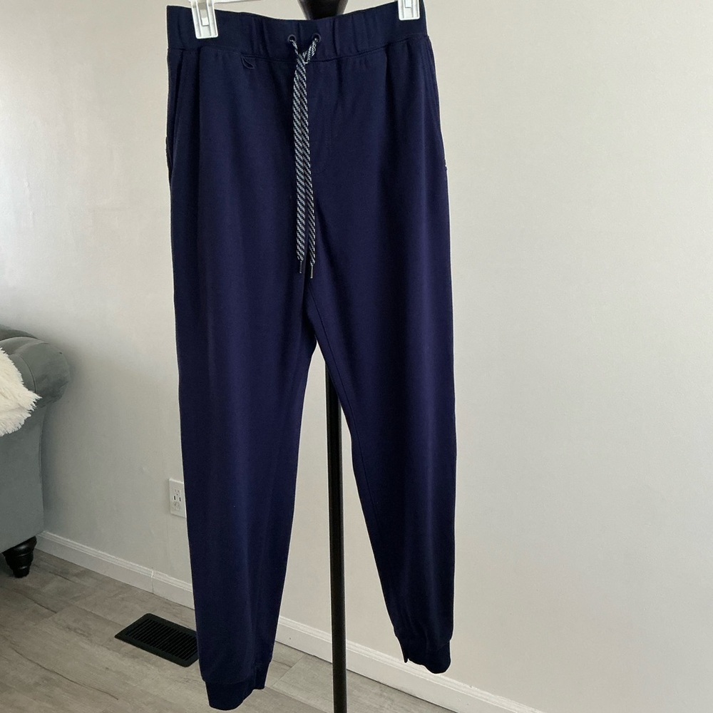 Jaanuu Men’s Navy Cargo Jogger Scrub Pants Drawstring Size M